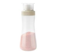 Powder Dispenser Bottle - Seasoning Container for Baking Cooking | Uniform Discharge Hole Cinnamon Flour Sugar Starch Cocoa Spices Shaker with Easy Grip Lid for Home Kitchen Camping Use, 350ml White
