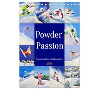 Powder Passion - Snowboardkunst im Höhenrausch (Tischkalender 2026 DIN A5 hoch), CALVENDO Monatskalender: Gemalte Bilder vom Snowboarden.
