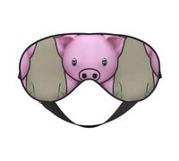 Powder Pig Masque pour les yeux réversible double face occultant, réglable, doux pour le sommeil et la sieste