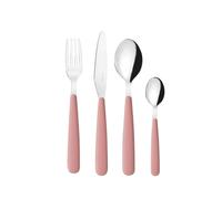 Guzzini Ménagère POP 24 pièces acier inoxydable et acrylique Rose poudré