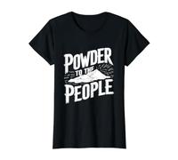 Powder to The People - Snowboarder Skier Freeride Winter T-Shirt Graphique avec Valeur