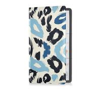 PowderBlue - Porte-carte d'immatriculation et d'assurance en cuir synthétique imprimé saphir, essentiels pour cartes, documents essentiels, permis de conduire documents du véhicule