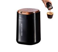 Powdered Sugar Shaker - Magnetic Baking Flour - Fine Mesh Sieve Tool Set | with Wood Lid Stainless Detachable Washable Coffee Powder Duster Drink Dessert Bread Cake Pastry Pie Kitchen Restaurant