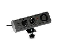 Urban Factory POWEE Desk - Coupe-circuit - USB-C, USB-A, chargeur sans fil - 100-250 V - 2200 Watt - entrée : Type F/E - connecteurs de sortie : 2 - 1.35 m cordon - Europe - noir