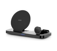 POWEE - Support de chargement sans fil - 3 en 1 - 15 Watt - 2 A - noir
