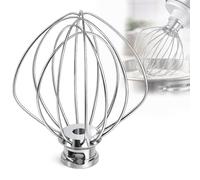Poweka Fouet K45WW en Acier Inoxydable, Compatible avec KitchenAid Robot Pâtissier 4.5QT & 5QT Tilt-Head, pour Crème, Blancs d'œufs et Pâte