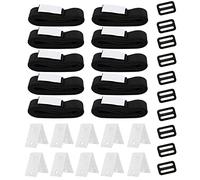 Poweka Kit de Fixation pour Bâche Solaire de Piscine, Kit de Sangles de Couverture Solaire pour Piscine Universelles - Comprend 10 Sangles de Bobine et 10 Boucles (10 Ensembles)