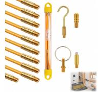 Poweka Tire fil électriques Jeu de baguettes fibre de verre | Kit rétractable d’installation pour Cable en Boîtier Plastique 33cm*10 pièces