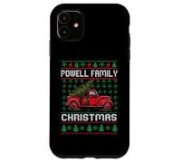Powell Family Christmas Red Truck Personalised Funny Xmas Coque pour iPhone 11