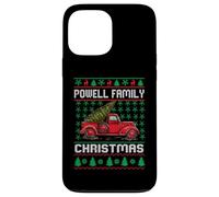 Powell Family Christmas Red Truck Personalised Funny Xmas Coque pour iPhone 13 Pro Max