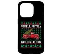 Powell Family Christmas Red Truck Personalised Funny Xmas Coque pour iPhone 15 Pro