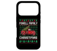 Powell Family Christmas Red Truck Personalised Funny Xmas Coque pour iPhone 17 Pro