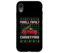 Powell Family Christmas Red Truck Personalised Funny Xmas Coque pour iPhone XR
