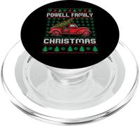 Powell Family Christmas Red Truck Personalised Funny Xmas PopSockets PopGrip pour MagSafe
