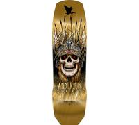 Powell Peralta Andy Anderson Heron Planche de skateboard en érable 7 plis, feuille d'or, 23,2 x 83,3 cm