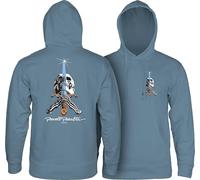Powell Peralta Sweat à capuche Skull & Sword - Bleu tempête - Taille M, Bleu orage, Medium