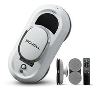 Powell Robot Lave Vitre 3000Pa - Nettoyeur de Vitres Automatique Navigation Intelligente, Batterie UPS 20 Min, Télécommande, Chiffons Microfibre Inclus, Blanc