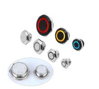 Power 12v Led Light Momentary Short Push Button Switch 12/16/19/22/25/30 mm Pressure Switches 220v NWPNLXEA(12mm Flat Head,YELLOW LED_3-6V)