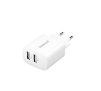 Intenso Chargeur USB W24AA – 24 W, 2x USB-A – Blanc (intérieure)