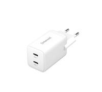 Intenso W40CC GaN Chargeur USB 40 W 2x USB-C® blanc intérieure GaN, USB Power Delivery (USB-PD)
