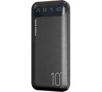 Power Bank 10,000 mAh Portable External Battery Charger with 2 USB 2.4 A Outputs and USB C Input Compatible with Huawei iPhone 12 11 X iPad Samsung Galaxy S20 Android Tablet Plus (Black, Large)