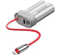 Power Bank 10000mah, 30w Max Chargeur Portable Avec Câble Type C Intégré, Usb-C Et Usb-A Connecteur, Batterie Externe Pour Iphone 16/15, Galaxy S24, Ipad,Pixel 9 (Gris Et Rouge)