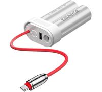 Power Bank 10000mah, 30w Max Chargeur Portable Avec Câble Type C Intégré, Usb-C Et Usb-A Connecteur, Batterie Externe Pour Iphone 16/15, Galaxy S24, Ipad,Pixel 9, Blanc[Bat951052]