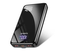 Power Bank 20000 mAh 22,5 W Banque de puissance à charge rapide PD3.0 QC4.0 Batterie externe de téléphone portable avec écran LCD Sorties et entrées USB C Chargeur portable pour smartphones Smartwatch