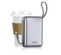 Power Bank 20000mAh, Batterie Externe Charge Rapide, Portable Charger avec USB C&A Câbles Intégrés 22,5 W, Portable Batterie Affichage LED USB C Input & Output pour iPhone 17 Air, Samsung, Xiaomi