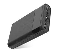 Power Bank, 4 x Chargeur de Batterie Banque à Monter soi-même, Petit matériau ABS Universel, sans Sueur pour recharger Les téléphones Portables (Noir)