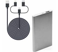 Power Bank 4000mAh, batterie externe, chargeur de câble 3 en 1, IOs,Android Bla