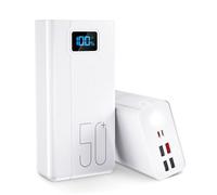 Power Bank 5000 mAh : batterie externe de 22,5 W à charge rapide de haute capacité, 5 sorties et 3 entrées pour alimentation mobile, convient pour différents téléphones portables
