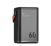 Power Bank, 60 000 mAh, 4 Sorties, Grande capacité, Charge Rapide, Batterie Externe de Secours pour Smartphones, tablettes, etc., Gris