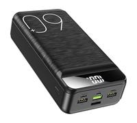 Power Bank 60000 mAh 22,5 W Charge Rapide Chargeur USB-C Charge Rapide avec 4 sorties et 3 entrées, Écran LED Grande capacité Batterie externe pour la plupart des appareils électroniques