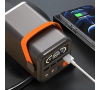 Power Bank 60000mAh Grande capacité Portable Mobile Stockage D'énergie Powerbank 36W Rapide Batterie Externe Extérieure pour Camping Voyage (Gris XB 6W)