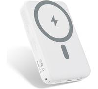 Power Bank For Magsafe, Magnetic Wireless Charger 10000mah, 20w Fast Charging Battery With Usb-C Cable, Compatible With Iphone 16/15/14/13/12, White