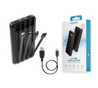 Power bank - FOREVER - TB-411 - 10000 mAh - Câbles USB-C, Lightning, microUSB - Noir