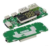 Power Bank Module de charge avec affichage numérique, double sortie USB 5 V 2,4 A pour batterie 20 000 mAh, PCB compact 68 x 27 x 9 mm (5 V 2,4 A)