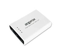 Approx Pocket Universal Evolution - Banque d'alimentation - 7800 mAh - 2.1 A - 2 connecteurs de sortie (USB) - sur le câble : Micro-USB - blanc