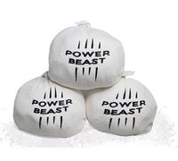 Power Beast 3X Boules Chalk 60 GR, Chalk Ball, Magnésie en Boule, Craie de Magnésium Magnésienne pour Le Cross Training, l'escalade, l'haltérophilie, l'haltérophilie, Sport, Gym, Pole Dance, Paddle