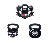 Power Beast 3x Pin Cross Training, Pins Kettlebell et Gymnastique, Broche CrossTraining, Gym, haltérophilie, Pins Sport et Fitness.