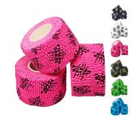POWER BEAST 3X Sport Tape, Strap Doigt, 3 Rouleaux Cohesive Tape Elastique, Hook Grip Tape Coton résistant à la Transpiration, Respirant, Haltérophilie, Cross Training, Callisthénie. (Rose)
