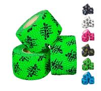 POWER BEAST 3X Sport Tape, Strap Doigt, 3 Rouleaux Cohesive Tape Elastique, Hook Grip Tape Coton résistant à la Transpiration, Respirant, Haltérophilie, Cross Training, Callisthénie. (VERT)