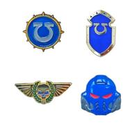 Power Beast Dungeon 4x Broche Ultramarine, Pin Space Marines, Pines Ultramarines 40K, Space Marines 40.000, Primaris 40k.