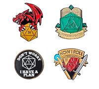 Power Beast Dungeon 4X Pin Dungeons and Dragons, Broche Donjons et Dragons, D&D 5e, DND, Dungeon Master, Jeu de Dés.