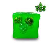 Power Beast Dungeon Gelatinous Cube à Savon avec 7 dés à l'intérieur Dungeons and Dragons, Dés Polyédriques, Set de Dés, D&D, Dungeon Master, Dungeon Master, DND, D&D 5e.