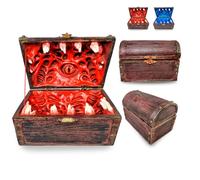 Power Beast Dungeon Mimic Chest pour Le Stockage des Dés, Coffre Mimic, Sac pour Les dés, Sac et Plateau Jeu de Dés, Donjons et Dragons, D&D, Dungeons and Dragons, DND, Dés Polyédriques.