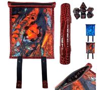Power Beast Dungeon Sac pour Les dés et Piste de Dés Dragon, 2 en 1, Sac et Plateau Jeu de Dés + Ensemble de Dés, Donjons et Dragons, D&D, Dungeons and Dragons, DND, RPG, Jeux de Rôle. (REDDRAGON)