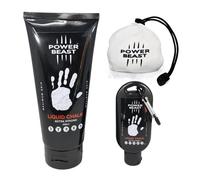 Power Beast Pack Magnesie Liquide 200Ml + 50Ml + 60Gr Boule Chalk Rechargeable, Liquid Chalk, pour la Gymnastique, Escalade, haltérophilie, Escalade, Cross Training, Pole Dance et Le Fitness.
