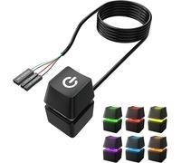 Power Button for PC,Desktop,External Remote Start,Motherboard On Off Switch,PC Components,2M Extension Cord with LED Light